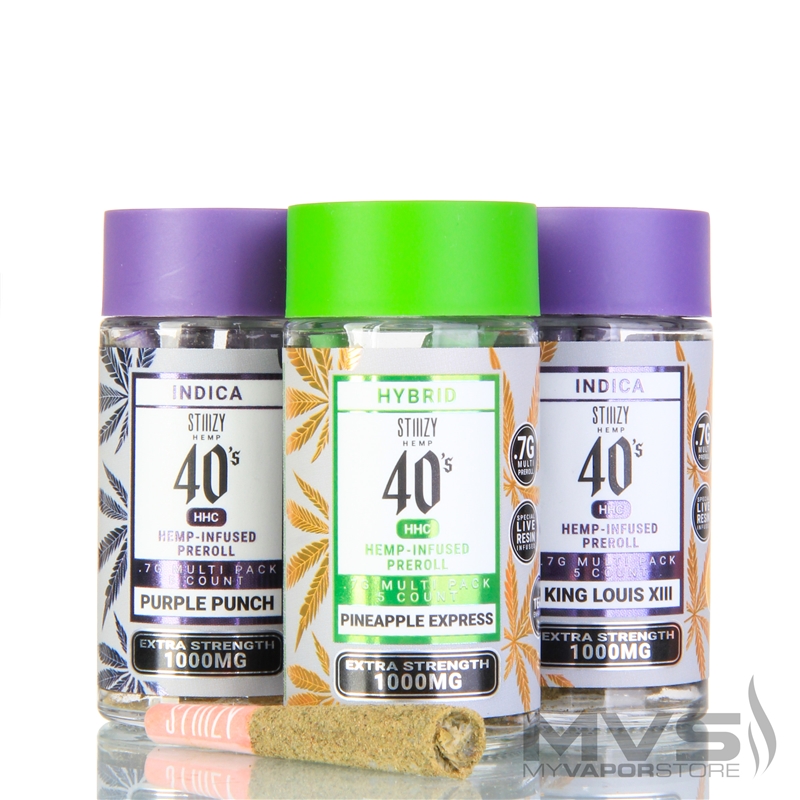 Now Available STIIIZY HHC Hemp 40's Infused PreRoll Pack of 5